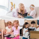 Aevdor 5x7 Photo Album Holds 64 Photos Black Inner Pages with Strong Elastic Band, Small Photo Album 5x7, Mini Picture Book for 5 x 7 Artwork, Pictures, Kids Art Storage, Postcards, Drawings (Black)