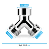 Bächlein garden hose splitter (2 way hose splitter chrome)