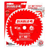 Diablo High-Performance Finish Trim Saw Blade for Wood - 6-1/2" x 40-Teeth, Tico Carbide - D0641X