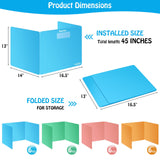 Colorful 24-Pack Desk Dividers for Students, Durable Plastic Study Carrel Divider, Easy to Clean Privacy Classroom Shield Folder Boards for Student Desk Pink Orange Blue Green