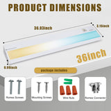 Ansen Hardwired Under Cabinet Lighting, 36in 22W LED Light for Kitchen/Closet, 1426lm, CRI>92, R9>90, Dimmable, 3 Color Temperature, 3000K/4000K/5000K(Warm White, Cool White, Daylight)