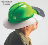 MSA 697410 V-Gard Sun Shield - Standard V-Gard Hat/Full Brim Attachment, Polyurethane Brim Extender, Smoke-Tinted Lexan, Added Sun & Heat Protection, Reusable & Replaceable Hard Hat Accessory