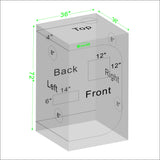 Green Hut 3x3 Grow Tent, 36"x36"x72" Growing Tent with Observation Window and Floor Tray for Hydroponics Indoor Plant Growing 3x3 Grow Room