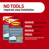Command Round Cord Clips, Damage Free Hanging Cable, for Hanging Electrical Cables, 26 Clear Cord Clips and 32 Strips