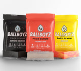 Ballboyz Soap: Face Scrub 3-Pack - Variety Pack (Activated Charcoal, Coconut Cove, Lemonade) Natural and Powerful Cleansing for Athletes