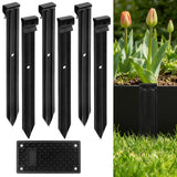 16 Pack Metal Landscape Edging Stakes,10 in Heavy Duty Garden Spikes