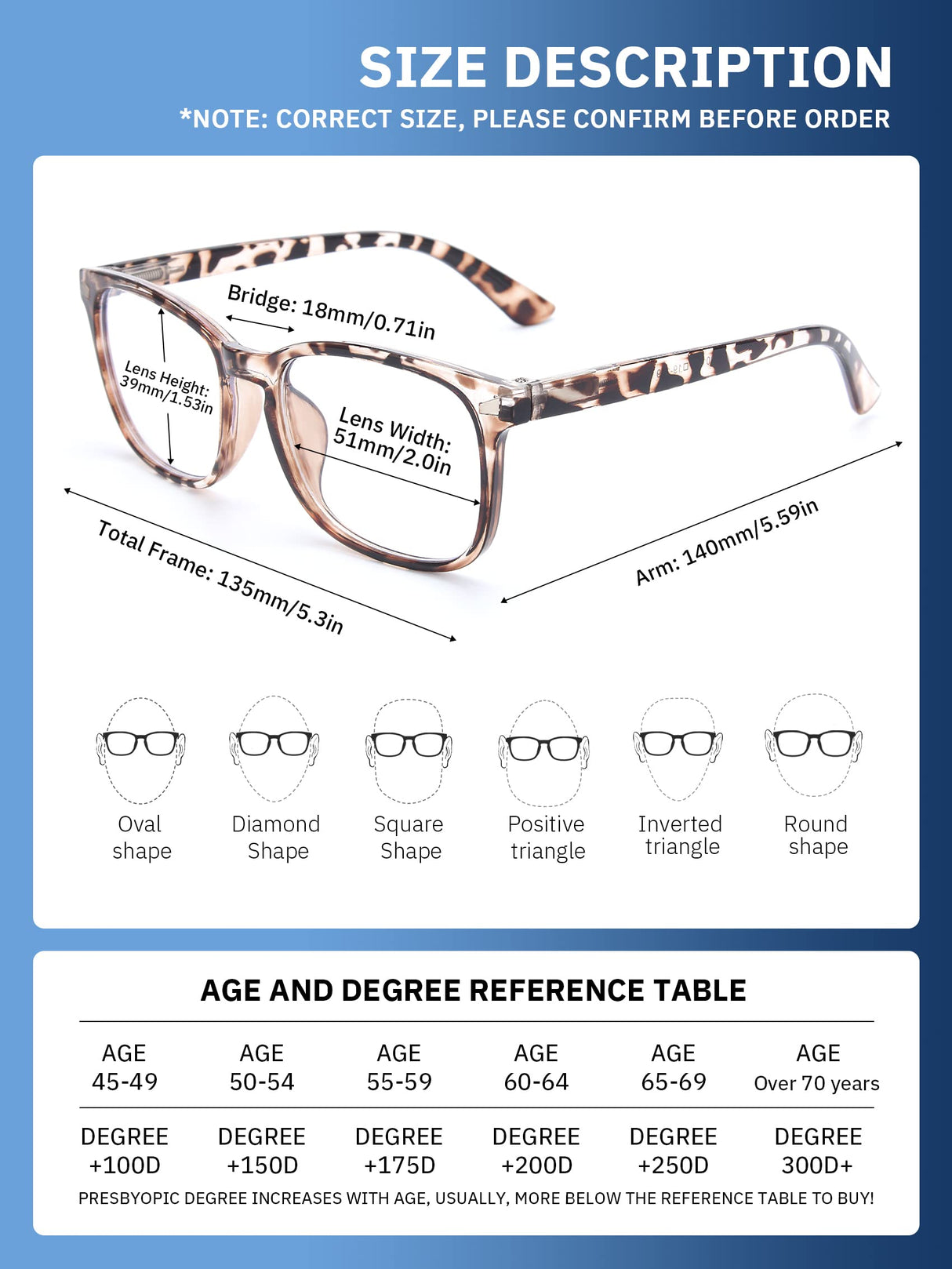 CCVOO Reading Glasses for Women/Men, Eyeglasses, Blue Light Readers for Women/Men, Computer Eye Glasses, Cheaters