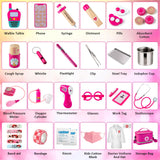EFO SHM Doctor Kit for Kids Girls, 34 Pcs Kids Doctor Kit for Toddlers 3-5 with Medical Storage Bag & Real Stethoscope, Pretend Play Set for Boys Girls Fun Role Playing Game