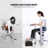 Heated Foot Rest Under Desk at Work, Ergonomic Desk Footrest with Vibrating Massage and Adjustable Height, Foot Warmer with Pocket, 3 Vibration Modes & 2 Heating Levels,Memory Foam,Office Home Gaming
