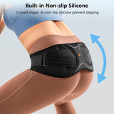 SueStar Sacroiliac Belt with Removable 3D Massage Pad, Hip Brace for SI Joints Pain, Lower Back Pain and Sciatica Nerve Relief, Anti-slip Si Joint Belt for Women,Gery.S/M