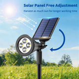 JEJOT 6 Pack Solar Lights Outdoor Waterproof IP65,Warm White Light,2 Lighting Modes,Solar Powered Spotlights for Yard Garden Solar Spot Lights for Flag Landscape Auto On/Off