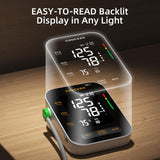 Automatic Blood Pressure Monitor: X8 Digital Blood Pressure Machine Upper arm for Home use with Adjustable BP Cuff(8.7-16.5") - Large Backlit Display (Black)