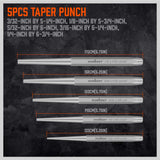 HORUSDY 16-Piece Punch and Chisel Set, Including Taper, Cold Chisels, Pin, Center