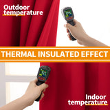 YoungsTex Red Blackout Curtains 63 Inch Length for Bedroom - Grommet Room Darkening Window Drapes Thermal Insulated for Christmas Living Room, 2 Panels, 42 x 63 Inch