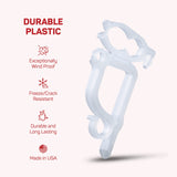 All-Purpose Holiday Light Clips [Set of 600] Christmas Light Clips, Outdoor Light Clips - Mount to Shingles & gutters - Works with Mini, C6, C7, C9, Rope, Icicle Lights - No Tools Required - USA Made