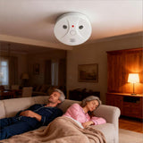 Lecoolife 3 Pack Smoke Detector Fire Alarms Battery Operated with Photoelectric Sensor and Silence Button, Travel Portable