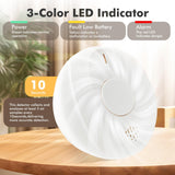 Smoke Detector Smoke and Carbon Monoxide Detector Smoke Detector Carbon Monoxide detectors 10-Year Battery Life, Battery-Powered Smoke and Carbon Monoxide Alarm Combination 1 Pack
