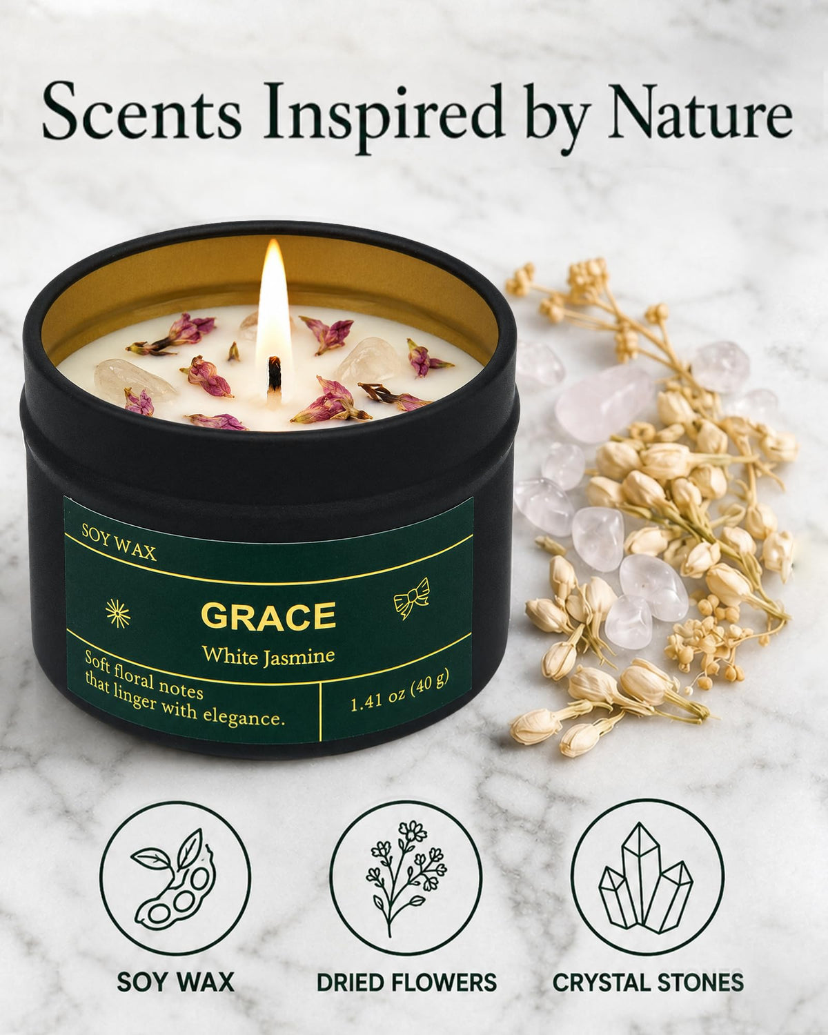 Healing Candle Advent Calendar 2026, 24-Day Christmas Countdown for Women
