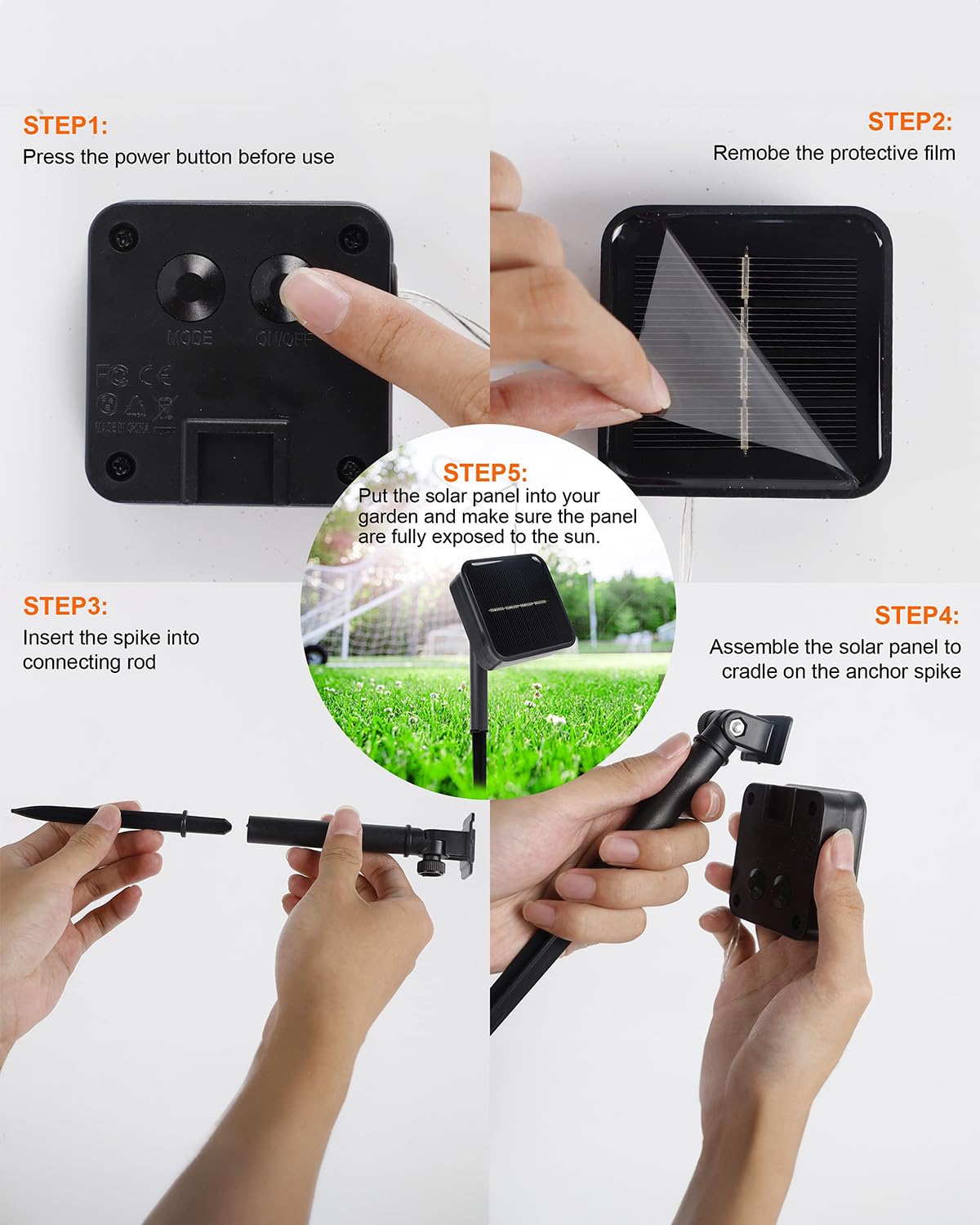 Twinkle Star 2 Pack Outdoor Solar String Lights, 39.4 FT 120 LED Solar Powered Halloween Decorative Fairy Lights with 8 Modes, Waterproof Black Wire for Christmas Patio Yard Wedding Party, Purple