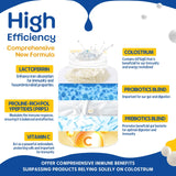 Bovine Colostrum Supplement Gummies - with 60% Highest IgG, Lactoferrin, Probiotics and Prebiotics for Adults and Kids, Vanilla Flavor & Sugar Free, 2 Pack