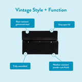 ARCHITECTURAL MAILBOXES Townhouse Galvanized Steel, Wall-Mount Mailbox, Black Small