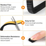 Ninsula 33Ft Door Weather Stripping, (1 in x 1/4 in), Strong Adhesive, Sound Proof, Door Insulation, Weatherproof Foam Tape for Doors, Weatherstripping for Doors Frames, Windows