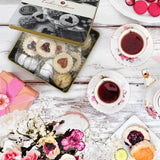 Assorted Italian Cookies Gift Box, 30+ Pieces Individually Wrapped Traditional Gourmet Cookies - 2Lb Square Tin with Authentic Premium Pastries for Holiday Gifting, Coffee Pairing, and Christmas Celebrations