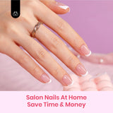 Beetles X Press Kit Gel Nail Kit, Short Square French Tip Press On Nails Kit with 150Pcs French Nail Tips Nail Glue & Remover Builder Top Coat Mini Nail Lamp All-in-One DIY Nail Kit Gift for Women