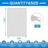 XISOCO 3 PCS 4' x 2' x 0.24'' Polycarbonate Greenhouse Panels, Double Layer Polycarbonate Panels, Outdoor Waterproof, UV Protected, Impact Resistance Clear Sheets, for Garden and Greenhouse