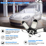 POLARPRA LED Garage Light - 160W LED Garage Ceiling Lights 16000LM Super Bright Garage Lighting with 6 Deformable Panels E26/E27 Screw in Led Shop Lights for Basement Workshop Warehouse Attic