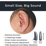 BIBIED OTC Hearing Aids – Rechargeable Hearing Aids for Seniors & Adult with Smart Noise Reduction, Superior Sound, Self-Fit, Nearly Invisible, for Mild to Moderate Hearing Loss (Grey)