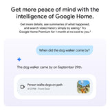 Google Nest Doorbell (Wired, 3rd Gen) - 2K Video and Gemini, Live View, Night Vision, 2-Way Audio - Works with Google Home - 2025 Model - Snow