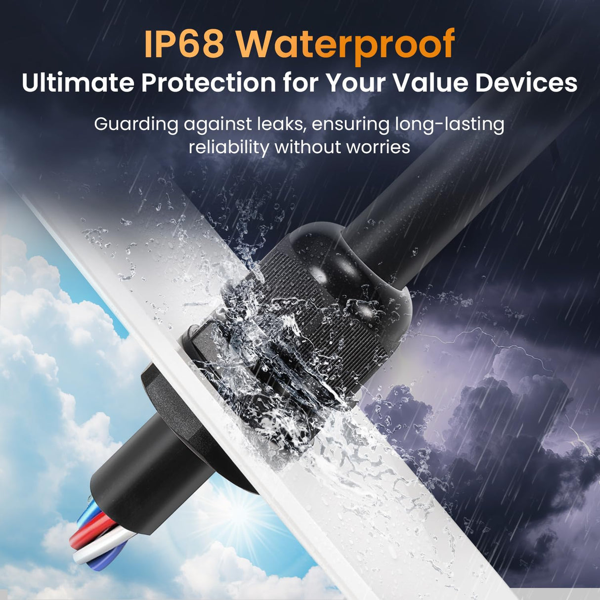 QILIPSU 50pcs 1/2" NPT Cable Gland Waterproof IP68 Nylon Cable Pass Through Cord Grip Connector Strain Relief Wire Grommet