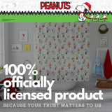 Franco Peanuts Holiday Christmas Bath Microfiber Shower Curtain, 72x72, (Officially Licensed Product)