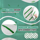 Tioncy 3 Pcs 19 Inches Synthetic Carpet Bonnet Scrubber Brush Carpet Bonnets Pads Commercial Grade Rug Scrubber Abrasion and Absorbency with Cleaning Strips