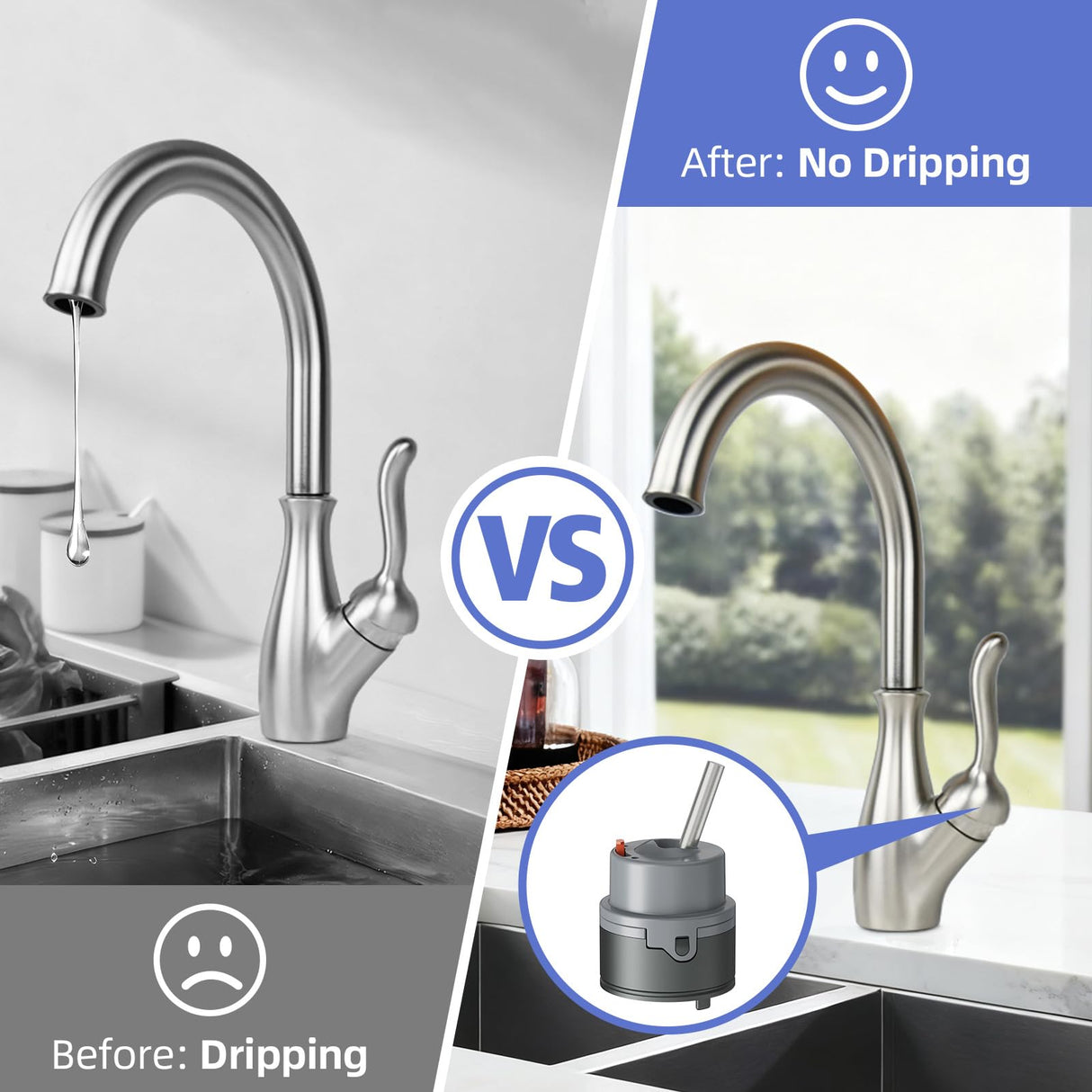 RP50587 Cartridge Replacement for Delta Most DST Single Handle Kitchen and Bathroom Faucets, Compatible with 36mm DIAMOND Seal Technology Models, Includes RP51503 Bonnet Nut