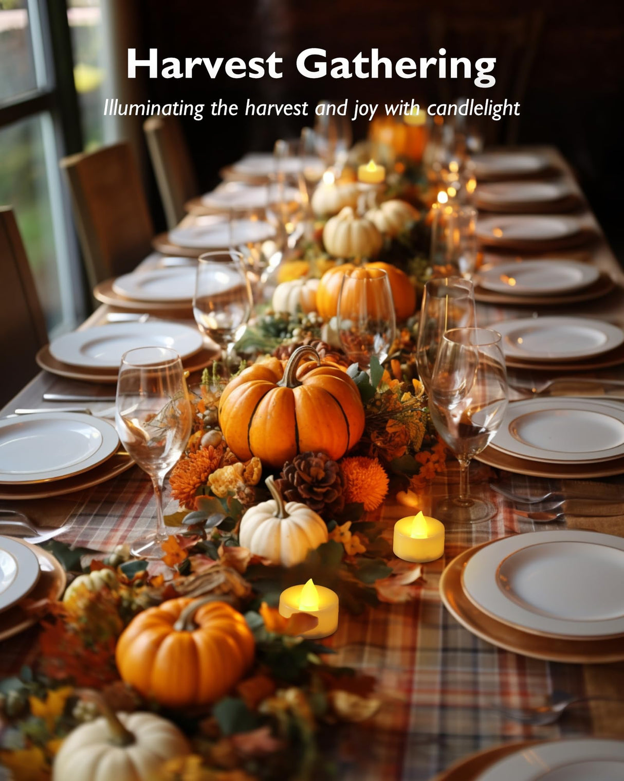 Homemory 100-Pack Flameless LED Tea Lights Candles Battery Operated, 200+Hour Fake Electric Candles TeaLights for Votive, Halloween, Ofrenda, Diya, Wedding Centerpiece Table Decor, Funeral, Christmas