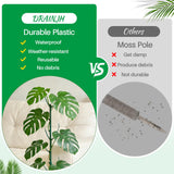DRAINJH Monstera Plant Support Stakes, 30 Pcs Stackable Plant Support Stakes Sticks Poles for Indoor & Outdoor Plants, Climbing and Potted Plants, Stem Supports, Pothos