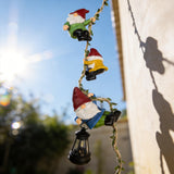QCF Garden Gnomes Hanging Solar Lights, 3-Pack Climbing Rope Gnome Statues with LED Lantern, Resin Outdoor Decor for Yard Patio Door Tree Fence Wall, Housewarming Gifts for Women Mom Grandma