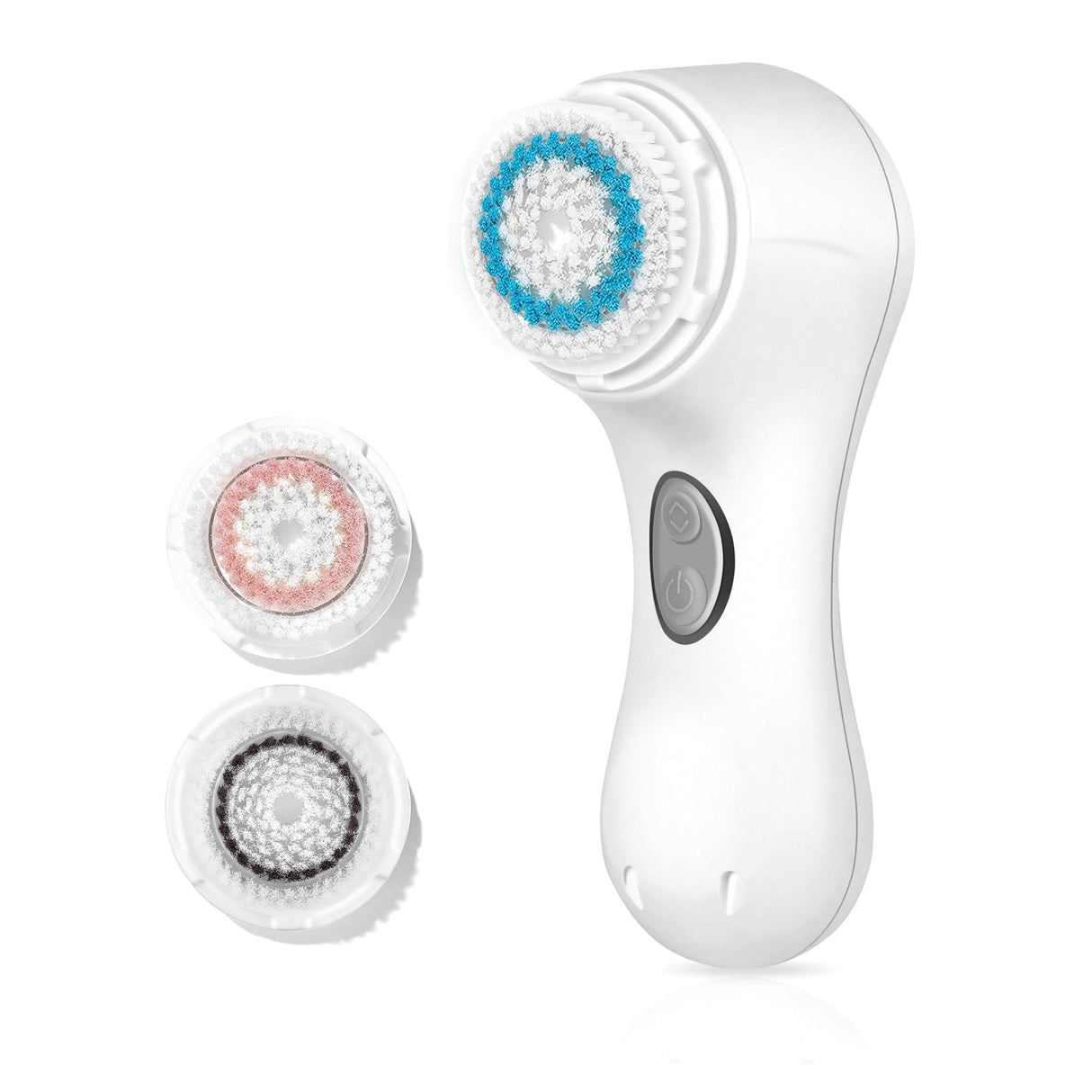 Facial Cleansing Brush, Sonic Face Scrubber Exfoliator for Women Skin Care Deep Cleaning Exfoliating, Rechargeable Waterproof Electric with 2 Speeds for Home & Travel(White)