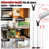 Door Security Bar – 600LB Heavy Duty Anti-Slip Door Stopper Jammer Stick,Adjustable 24.5–50.7'' Lock Blocker for Home,Apartment&Travel,Portable for Hinged Front & Sliding Patio Doors