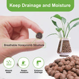 Pulovin 15 lbs LECA Clay Pebbles for Plants, 4-16mm LECA Balls for Indoor Plants Drainage, Hydroponics, Aquaponics, Natural Clay Balls for Soil Root Development, Orchid Potting Mix