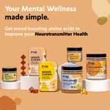 PYM Berry Mood Chews Support for Stress, Worry & Overwhelm, 60 Count | 130mg GABA, 90mg L-Theanine | Vegan, Non-GMO, Gluten-Free, No Added Sugar | All-Natural Mood Balance Supplement Made in USA
