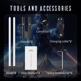 Juxaxia Lightsaber, 2-Pack Metal Hilt Dueling Light Saber for Adults & Kids