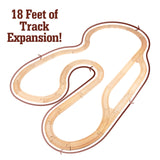 Wooden Train Track 52 Piece Set-18 Feet Of Track Expansion - 5 Distinct Pieces - 100% Compatible with All Major Brands Including Thomas Wooden Railway System: Screen Free Christmas Gift For Toddlers