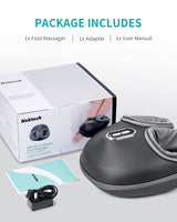 Nekteck Shiatsu Foot Massager Machine with Soothing Heat, Deep Kneading Therapy, Air Compression, Improve Blood Circulation and Foot Wellness,Relax for Home or Office Use(Gray)