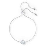 Swarovski Una Angelic Bracelet with Clear Crystals on a Rhodium Plated Chain with a Bolo Style Adjustable Closure