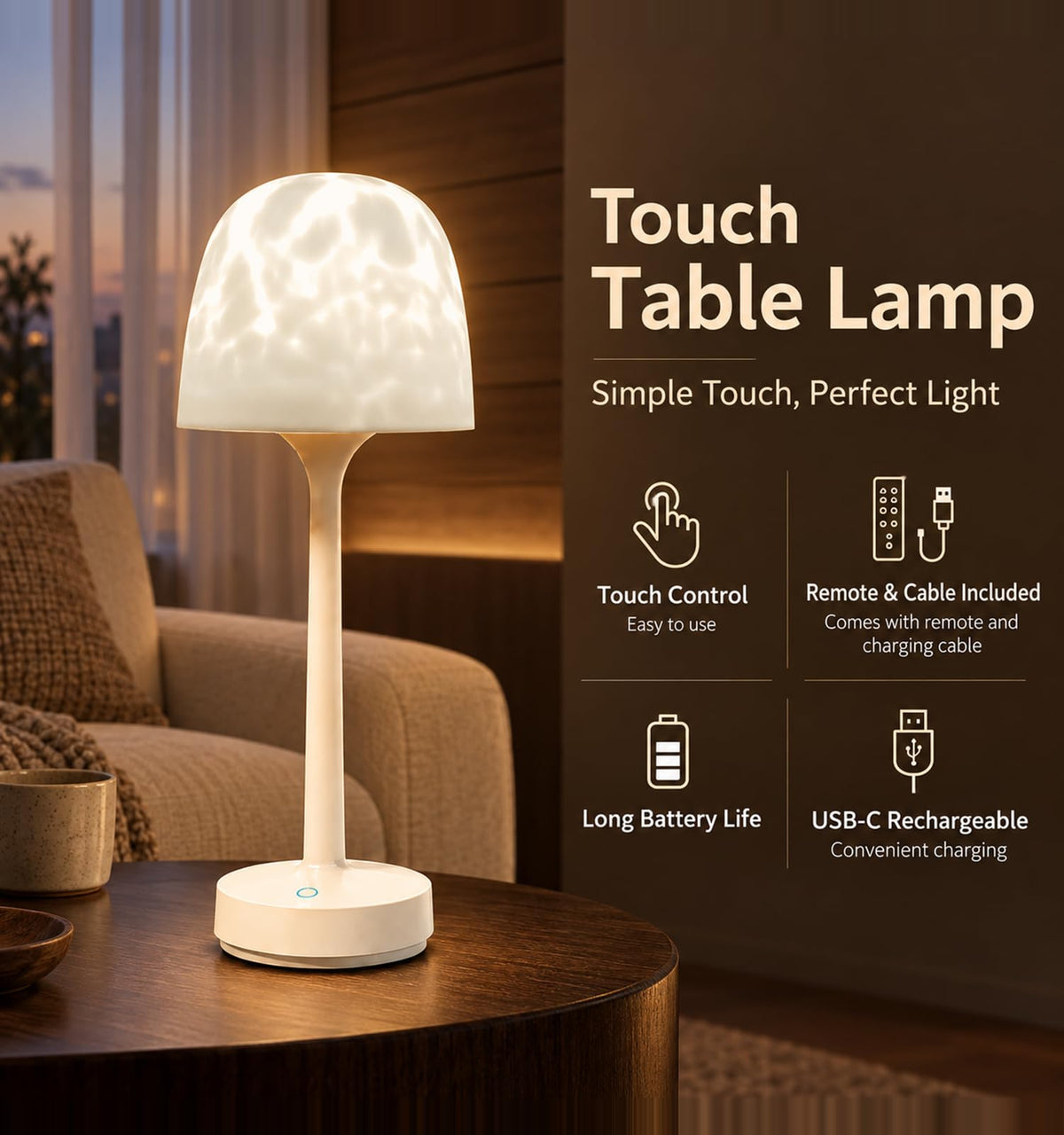 Govexila Waterproof Shower Lamp Light Outdoor Floor Lamps Rechargeable LED