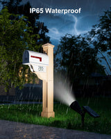 2 Pack Solar Spotlights Outdoor Waterproof for Flag, Tree, Statue, Number Sign, Plant Pot, Bright LED Outside Landscape Flood Lamp for Accent Uplighting Yard, Garden, Driveway, Walkway, Porch, Fence