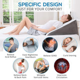 Sasttie Wedge Pillow, 12 Inch Memory Foam Bed Wedge Pillow for Sleeping, Acid Reflux, Back Pain, Post Surgery, and Snoring, Designed with Washable Cover, Cool Gray